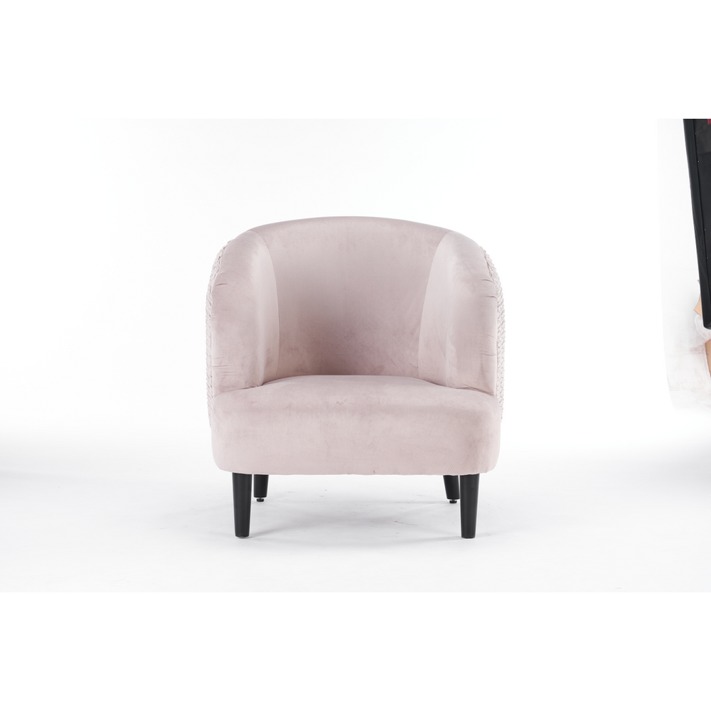 77cm Grey Velvet Armchair, Luxurious and Comfortable