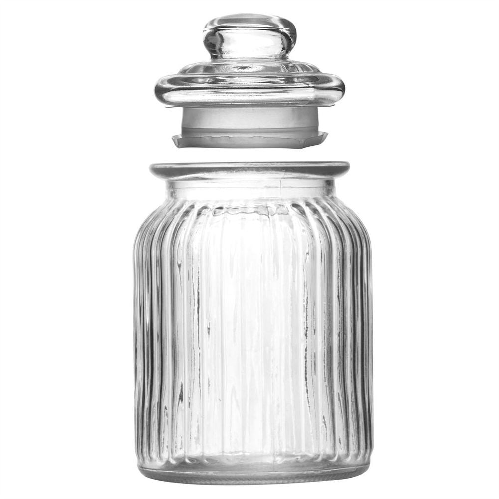 Vintage Airtight Glass Jars, 990ml, Set of 3