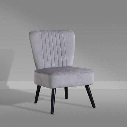 Crushed Velvet Shell Accent Chair, Luxurious and Comfortable