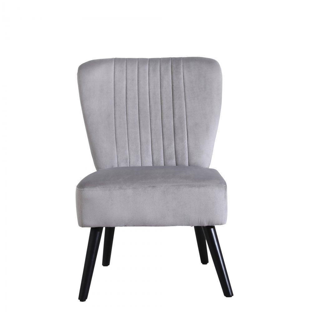 Crushed Velvet Shell Accent Chair, Luxurious and Comfortable