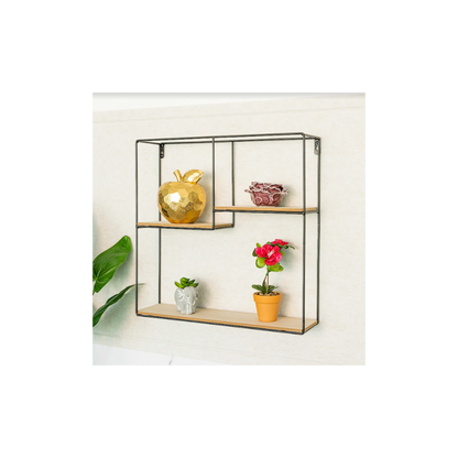 Multi-Section Square Wall Shelf, Modern and Versatile Display