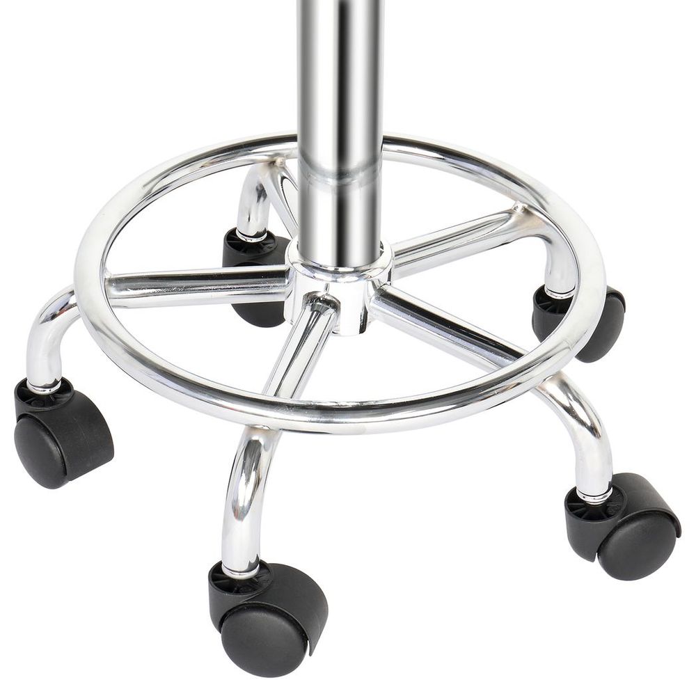 Round White Bar Stool with Ha Ha Feet Rotation, Modern and Fun