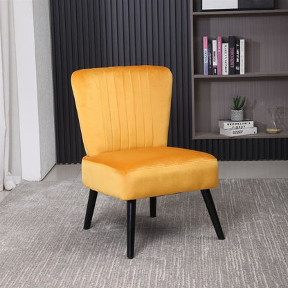 Crushed Velvet Shell Accent Chair, Luxurious and Comfortable