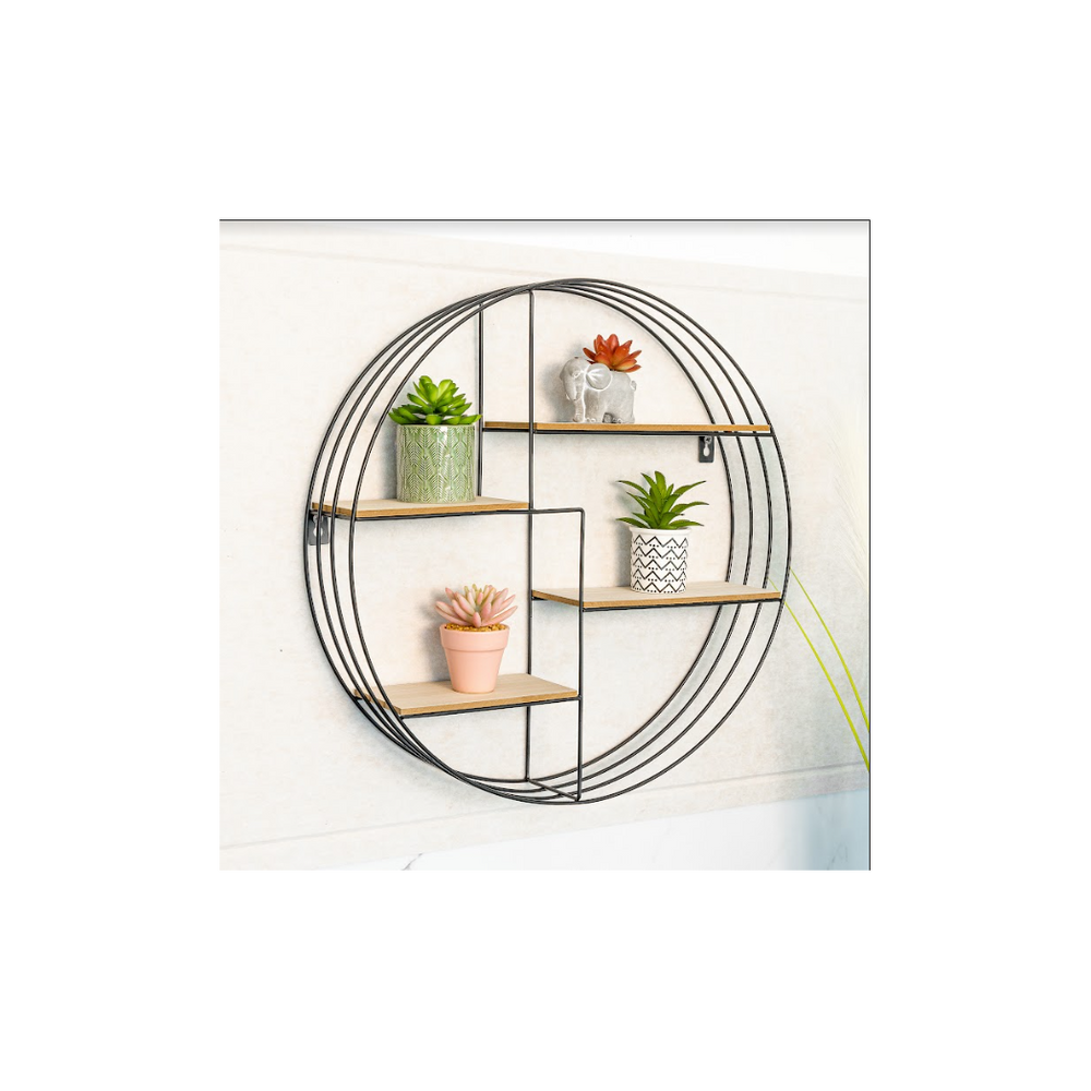 Multi-Section Round Wall Shelf, Stylish and Practical Display