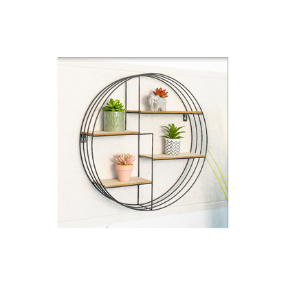 Multi-Section Round Wall Shelf, Stylish and Practical Display