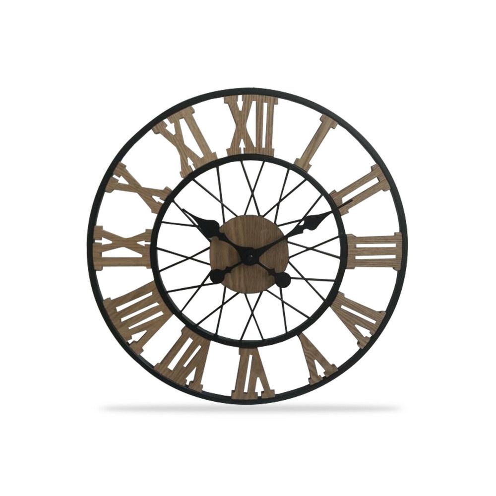 40cm Wood Design Clock, Rustic and Timeless