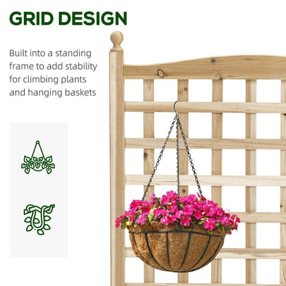 Raised Garden Bed with Trellis, Ideal for Indoor or Outdoor Planting, Natural