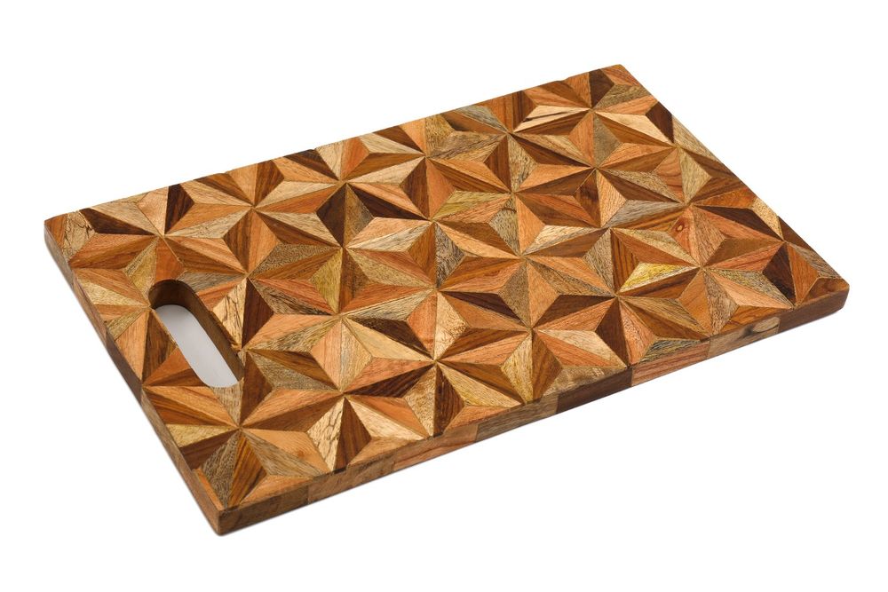 Wood Inlay Serving Tray, Elegant and Stylish