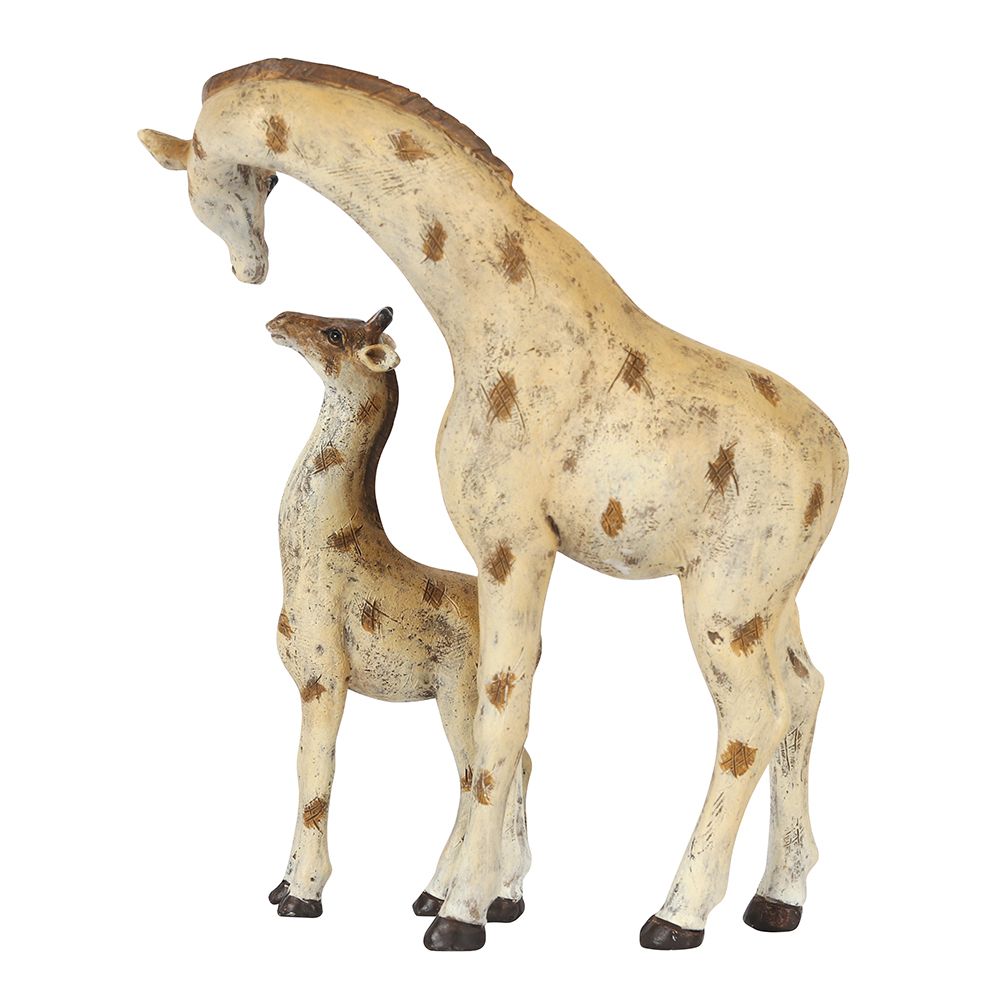 Giraffe Mother and Baby Ornament, Stand Tall Design, Charming Décor