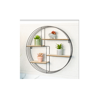 Multi-Section Round Wall Shelf, Stylish and Practical Display