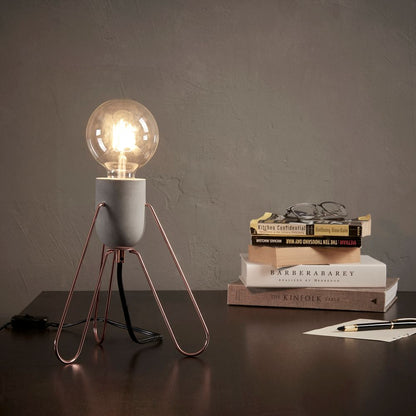 Rose Gold Piccola Table Lamp: Modern Reading Desk Light for Contemporary Homes