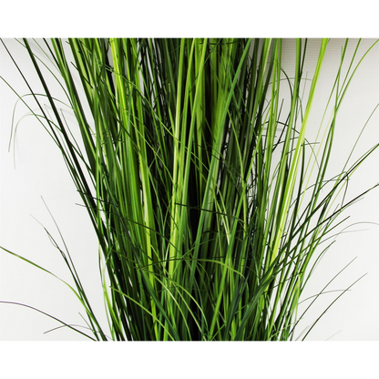 130cm Artificial Extra Large Grass Plant with Gold Metal Planter