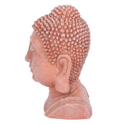 41cm Terracotta Effect Buddha Head Ornament, Zen Décor