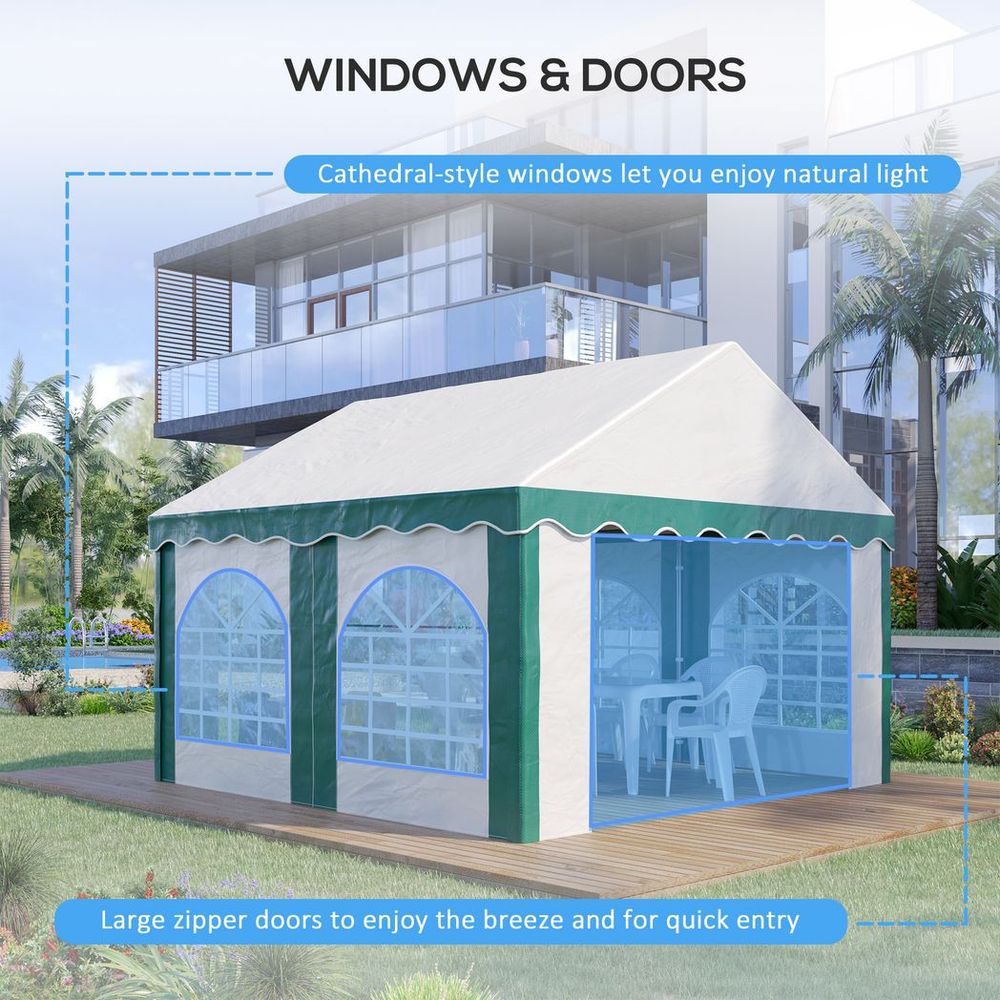 4x4m Marquee Gazebo – Party Tent with Double Doors for Weddings & Events