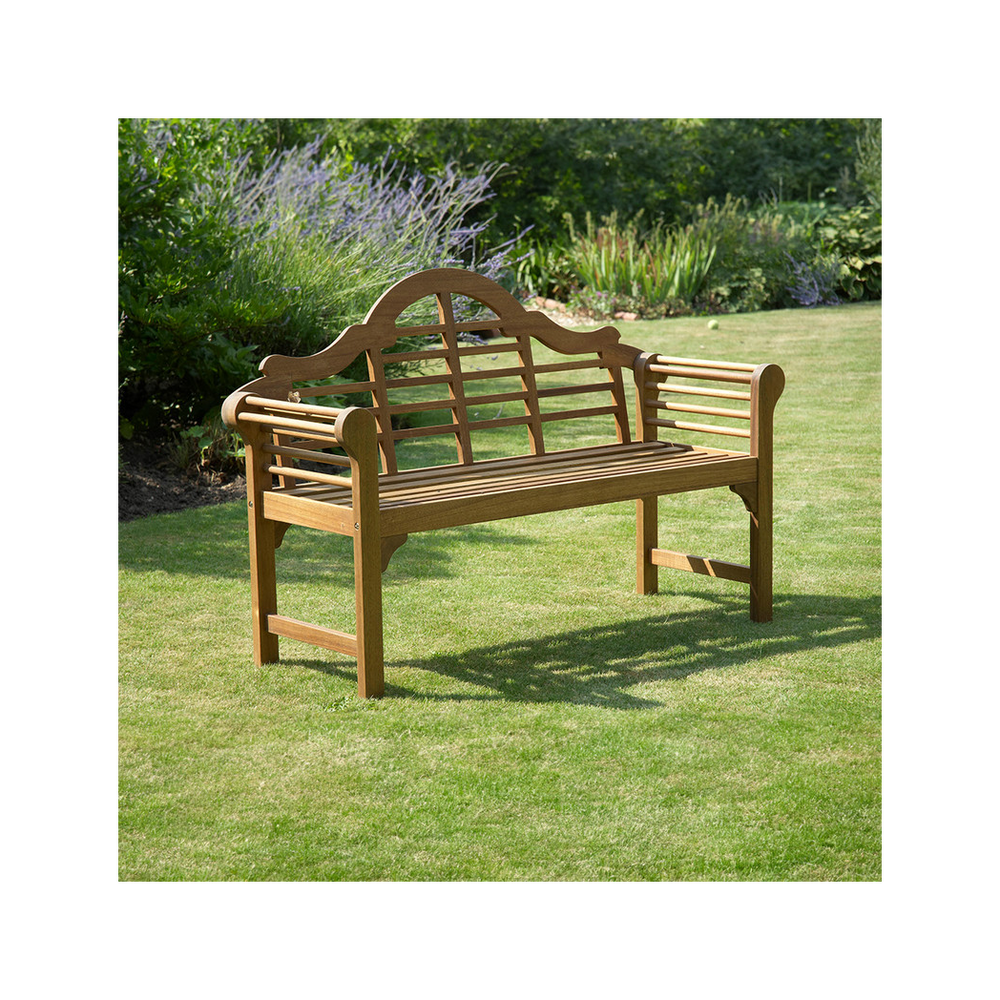 Lutyens Style Bench with Natural Oil Finish, Elegant and Classic