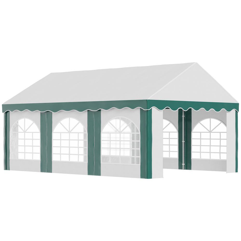 6 x 4m Marquee Gazebo, Party Tent with Double Doors for Wedding and Events