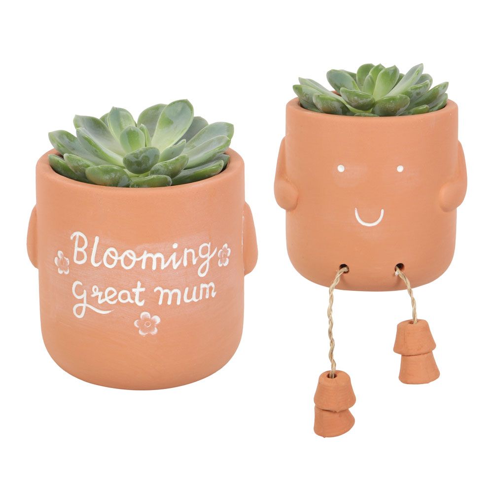 Blooming Great Mum Sitting Plant Pot Pal, Ideal Gift for Mum