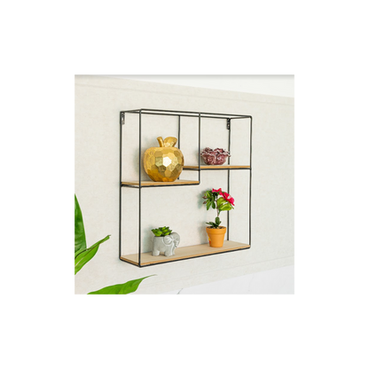 Multi-Section Square Wall Shelf, Modern and Versatile Display