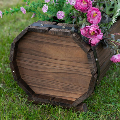 2-Piece Wooden Planter Boxes for Flowers, Plant Pots, and Flower Beds