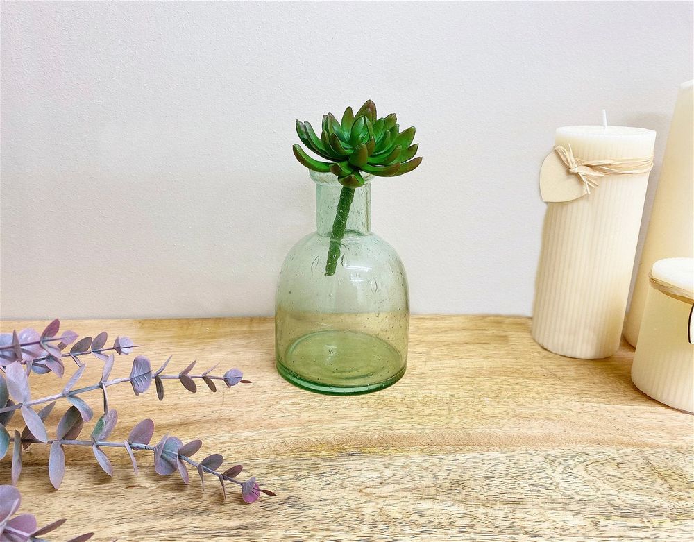 Green Bubble Vase, Stylish Home Décor Piece