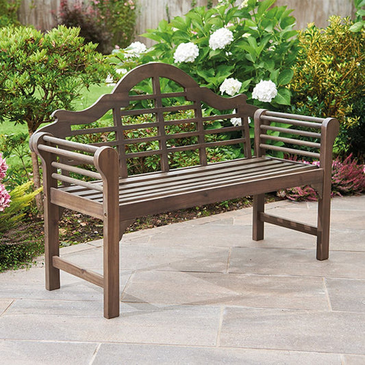 Lutyens Style Bench in Chestnut, Classic and Elegant