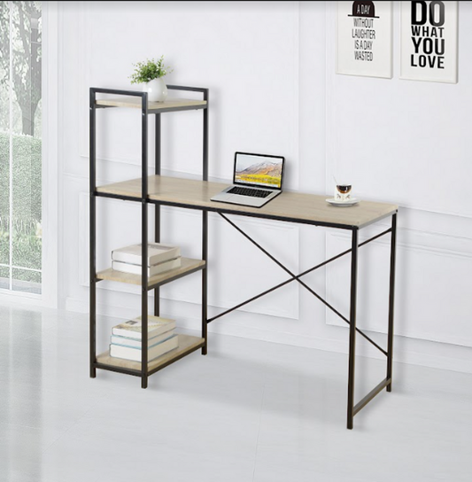 Home Study Desk with Both Side Shelf