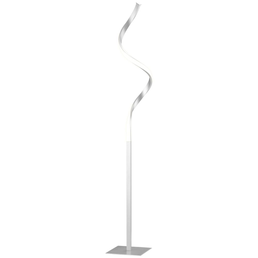 Spiral Floor Lamp with 3 Adjustable Brightness Levels for Living Room, Silver