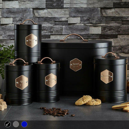 5-Piece Kitchen Canister Set, Elegant and Functional