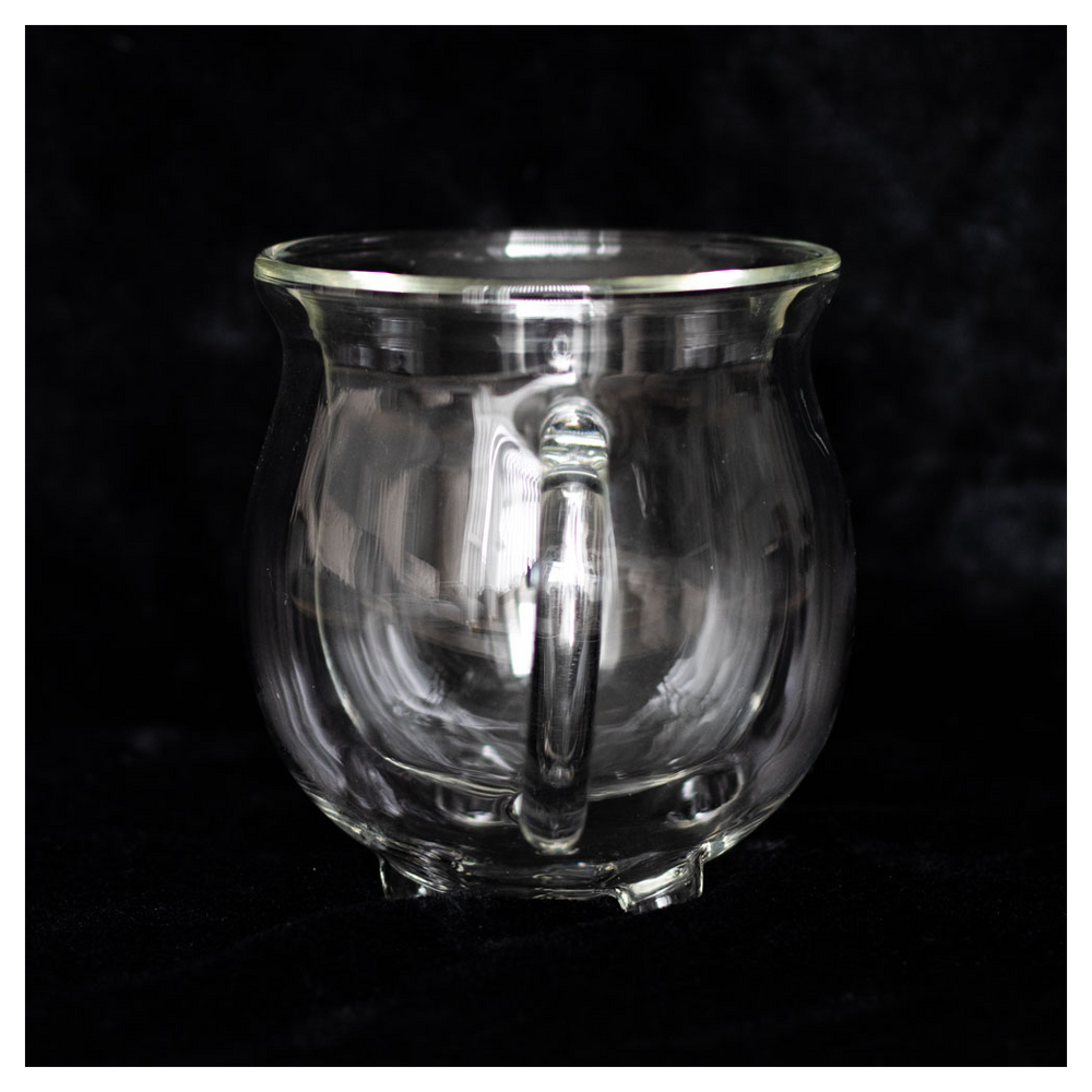 Clear Double-Walled Glass Cauldron Mug, Magical and Practical