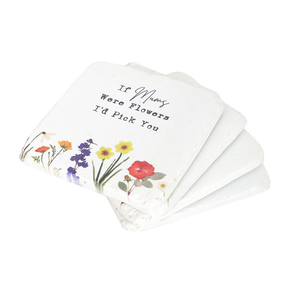 Set of 24 Wildflower Coasters, Vibrant and Decorative