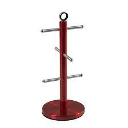 Red Mug Tree (Assembled) 36cm Height, 15cm Width, 15cm Depth