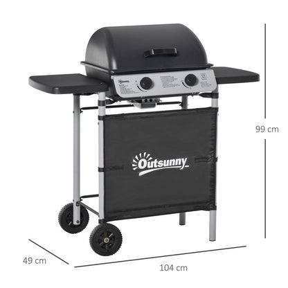 2-Burner Gas Barbecue Grill with Propane, 5.6 kW