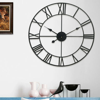 40cm Large Roman Metal Clock, Timeless and Elegant