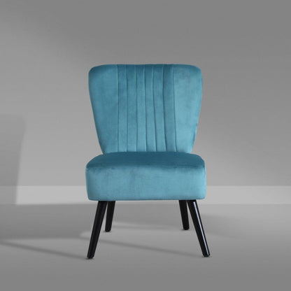 Crushed Velvet Shell Accent Chair, Luxurious and Comfortable