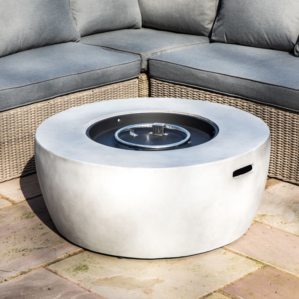 Garden Gas Fire Pit Table Heater with Lava Rocks & Cover