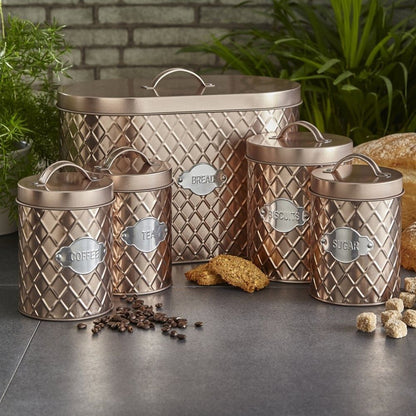 5-Piece Kitchen Canister Set, Elegant and Functional