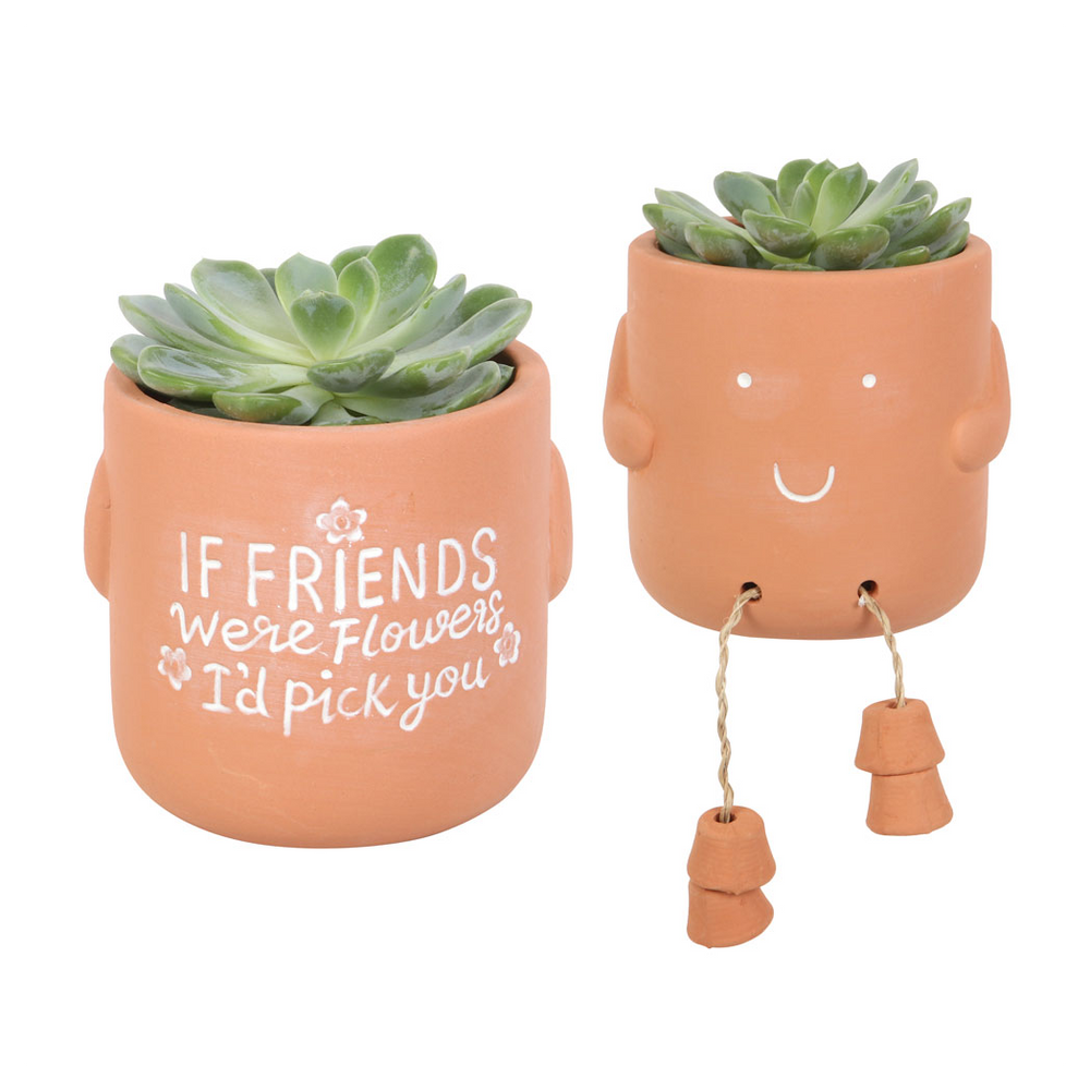 If Friends Were Flowers Sitting Plant Pot Pal
