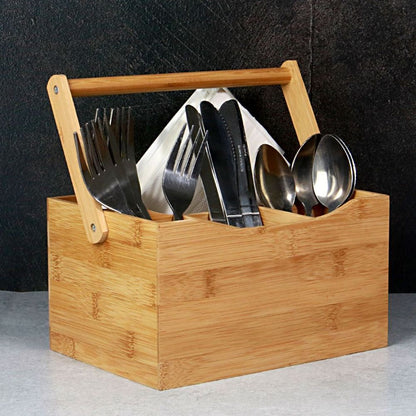 Bamboo Utensil Holder, Eco-Friendly and Practical