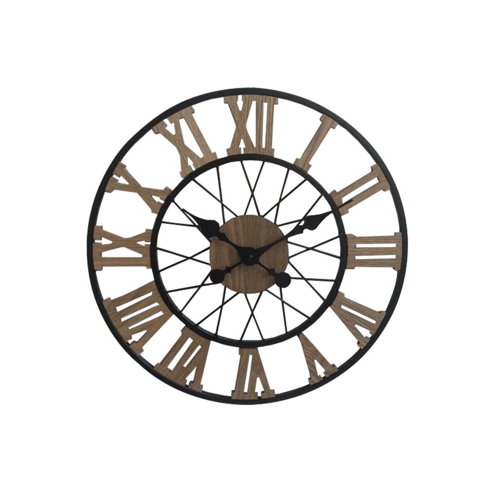 40cm Wood Design Clock, Rustic and Timeless