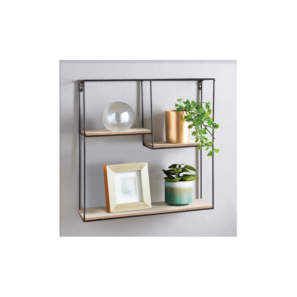 Multi-Section Square Wall Shelf, Modern and Versatile Display