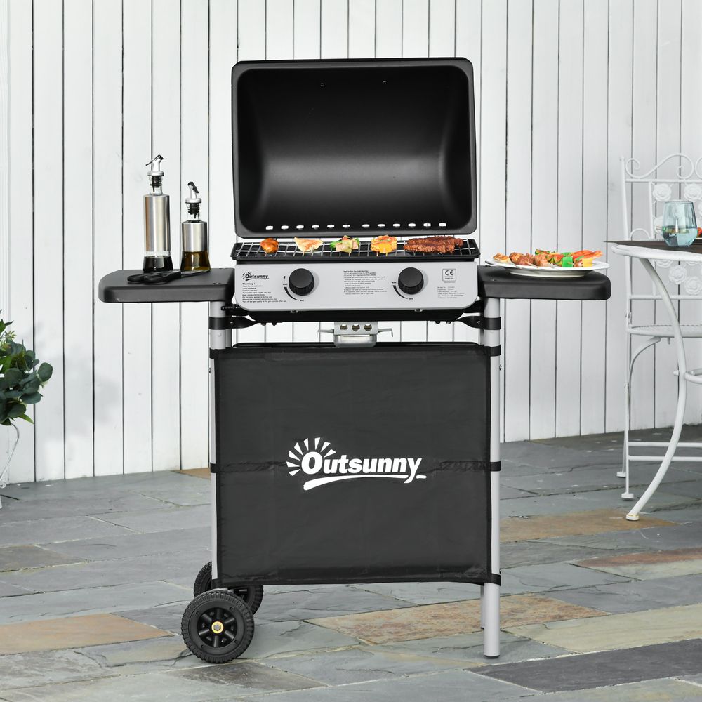 2-Burner Gas Barbecue Grill with Propane, 5.6 kW