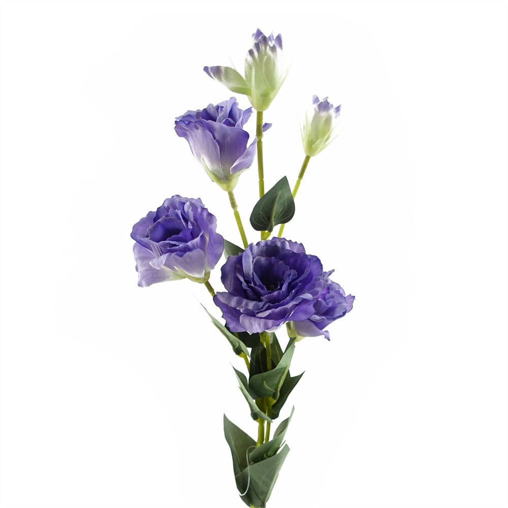 Pack of 6 Artificial 80cm Purple Wild Rose Stems with 36 Flowers