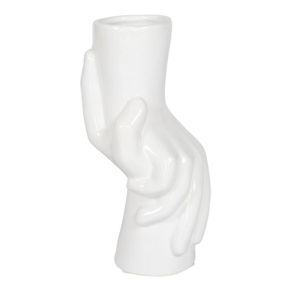 Large Holding Hands Ceramic Vase, Elegant Home Décor Piece