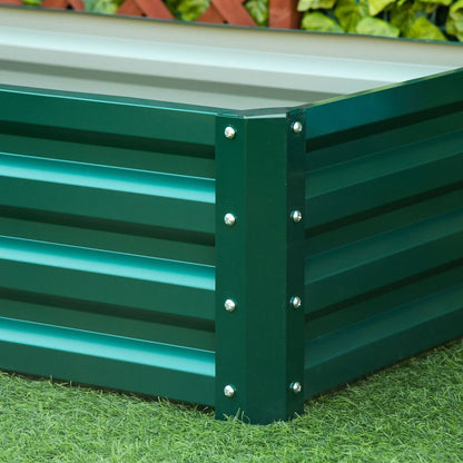 Raised Garden Bed – Steel Planter for Vegetables & Flowers – Green