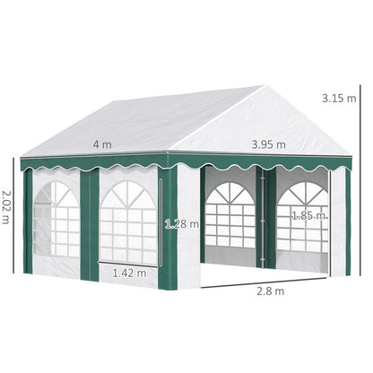 4x4m Marquee Gazebo – Party Tent with Double Doors for Weddings & Events