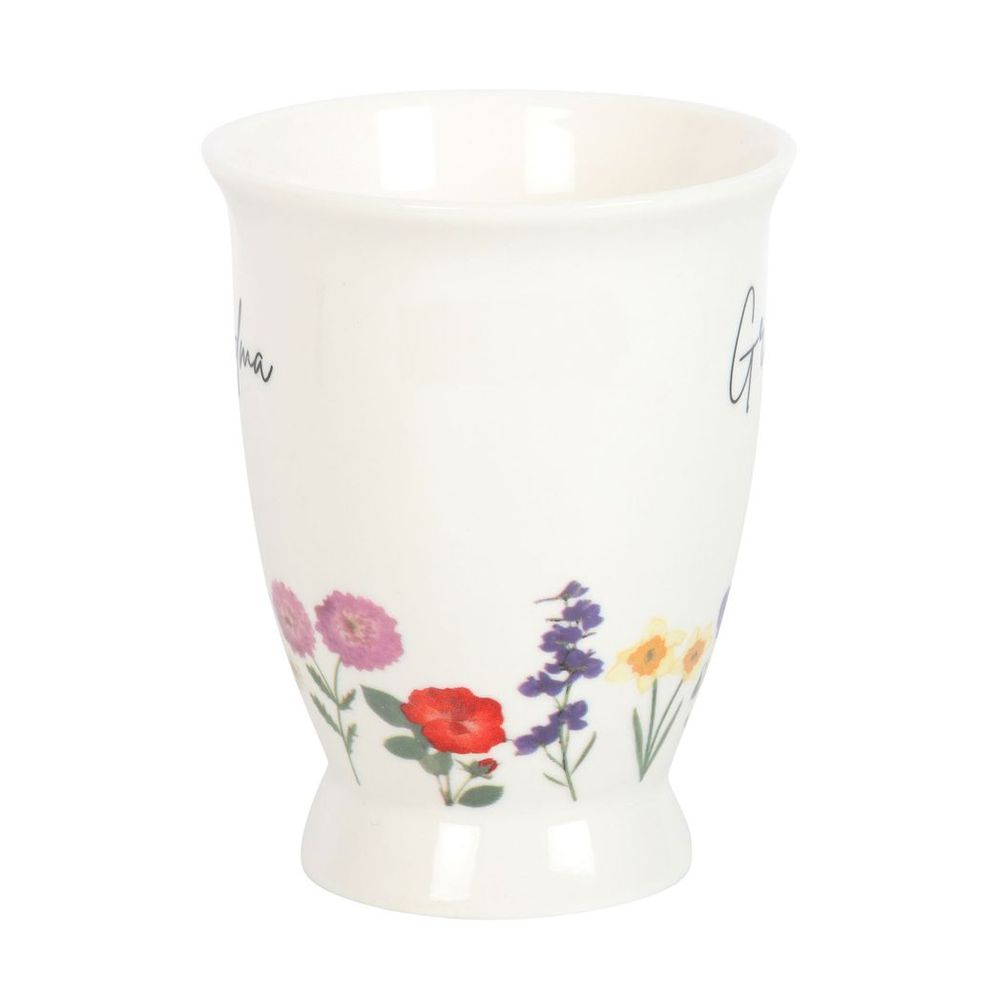 Grandma Wildflower Pedestal Mug, Charming and Sentimental