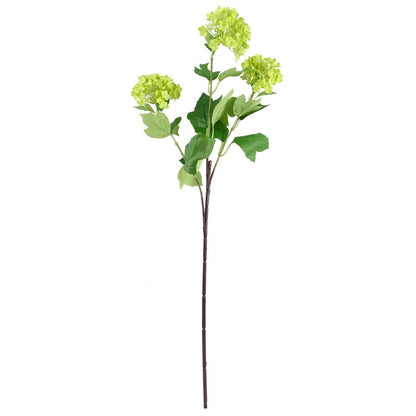 70cm Artificial Viburnum Display in Glass Vase, Elegant Floral Arrangement