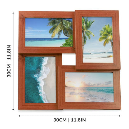 Multi Picture Aperture 6" x 4" Photo Frame Wood