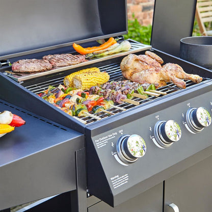 4 + 1 Burner Gas BBQ Grill with Stainless Steel and Protective Cover