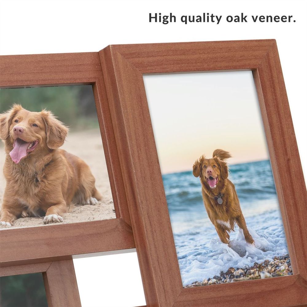 Multi Picture Aperture 6" x 4" Photo Frame Wood